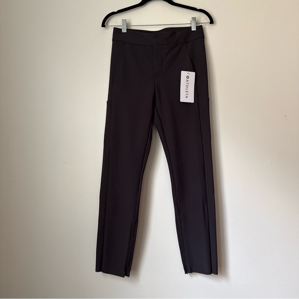 NWT Athlete Stellar Trouser in Shale - Dark Chocolate Brown, size 4 - Picture 4 of 13